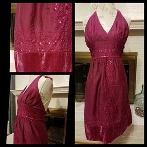 2/$30 ARDEN B. Fuscia Halter Dress Medium M